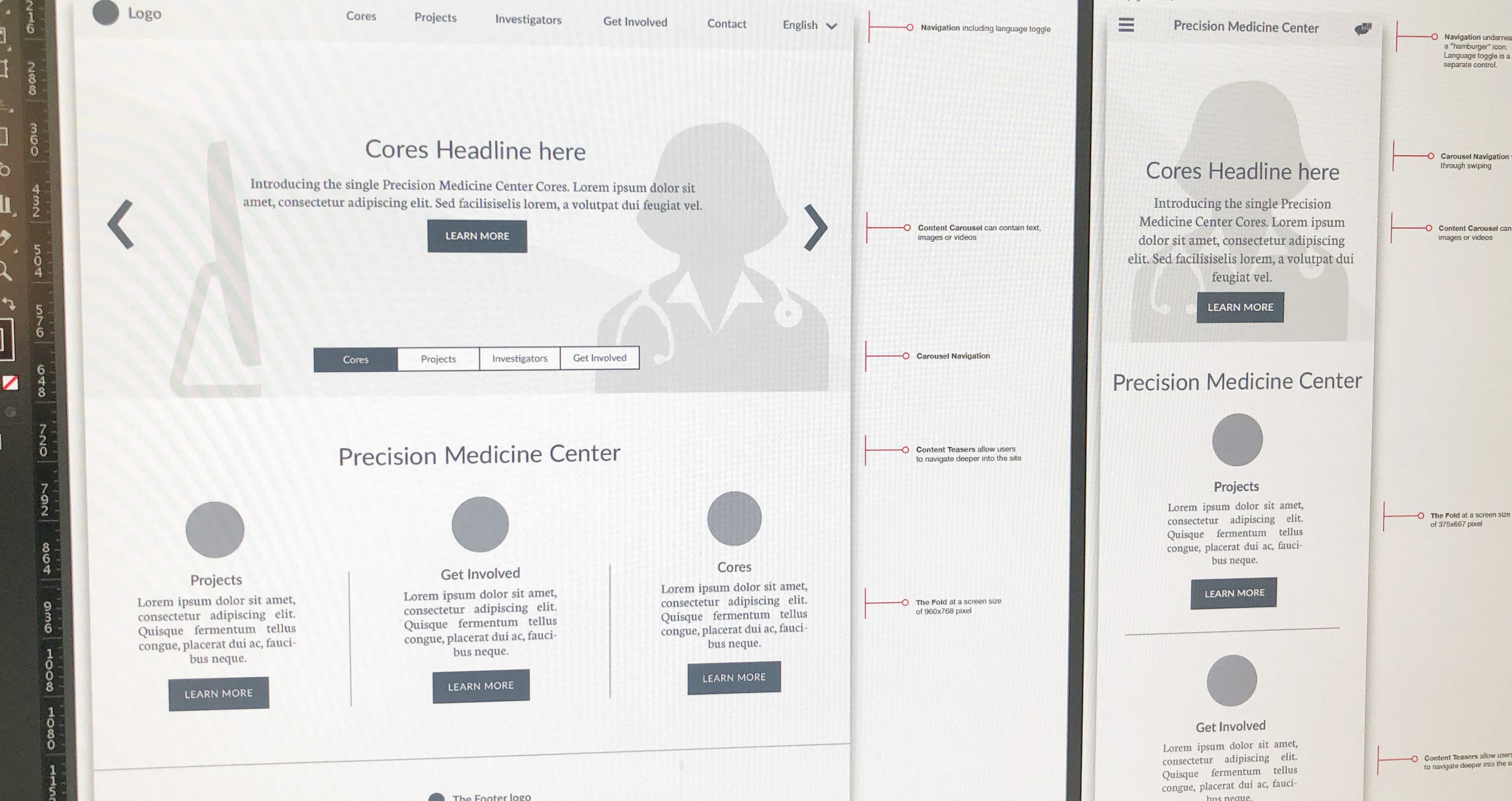 UX & UI and Web design for Vanderbilt-Miami-Meharry