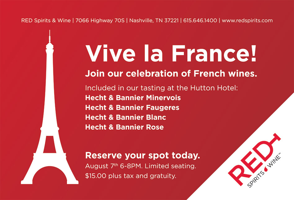 Graphic design for RED Spirits & Wine print advertisement