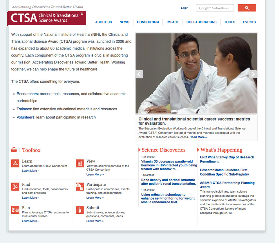 Art direction and web design for a Vanderbilt Drupal website