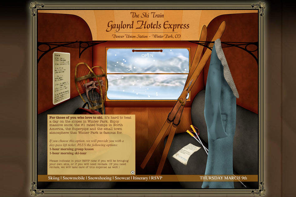 Art direction and web design for Gaylord Hotels