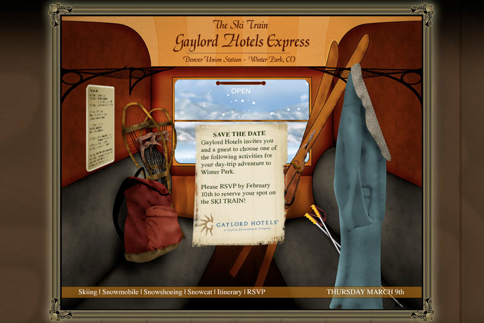 Art direction and web design for Gaylord Hotels